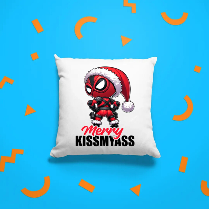 Merry Kissmyass - polštář s potiskem