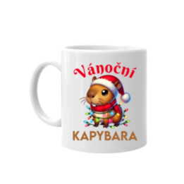 Vánoční kapybara  - hrnek s potiskem