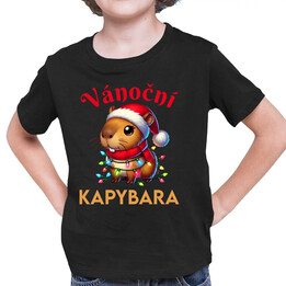 Vánoční kapybara  - dětské tričko s potiskem
