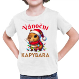Vánoční kapybara  - dětské tričko s potiskem