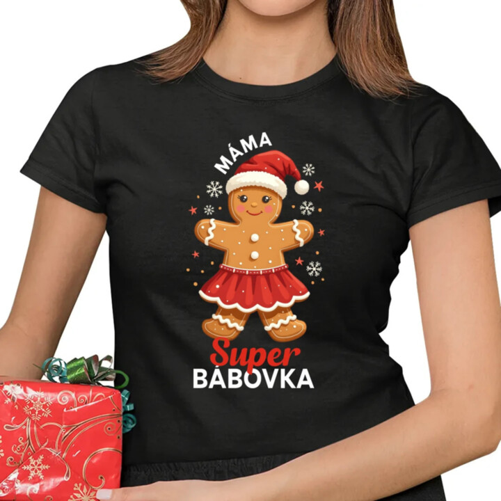Máma - super bábovka  - dámské tričko s potiskem