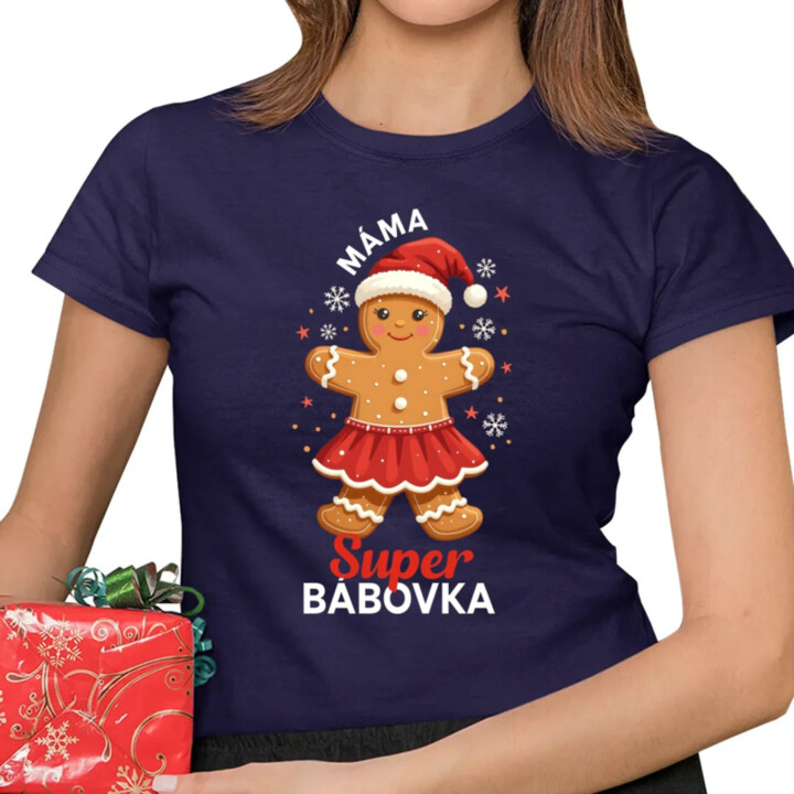 Máma - super bábovka  - dámské tričko s potiskem