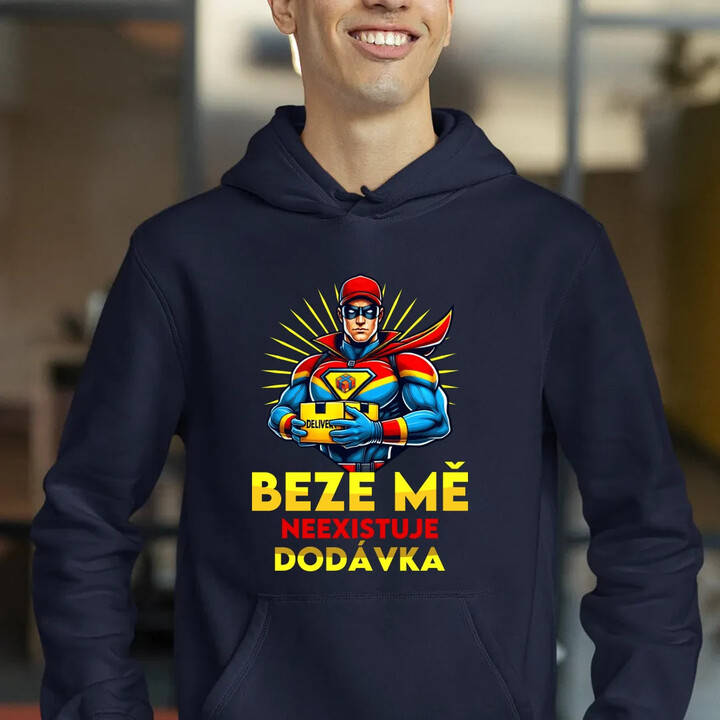 Beze mě neexistuje dodávka - pánská mikina s potiskem