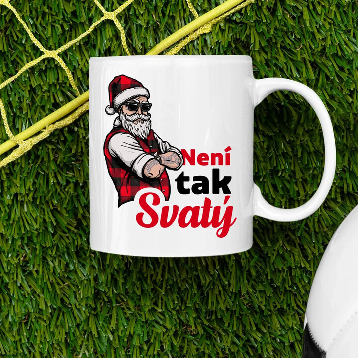 Není tak svatý - hrnek s potiskem