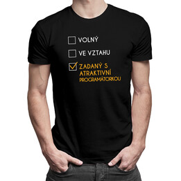 Zadaný s atraktivní programátorkou - pánská trička  s potiskem