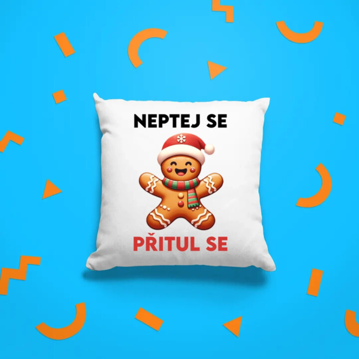 Neptej se, přitul se  - polštář s potiskem