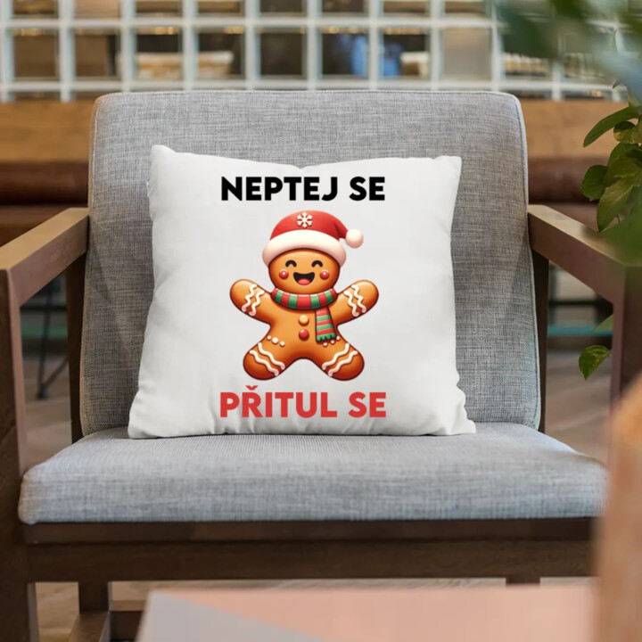 Neptej se, přitul se  - polštář s potiskem