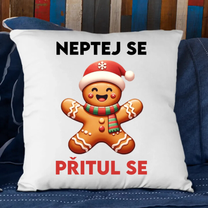 Neptej se, přitul se  - polštář s potiskem