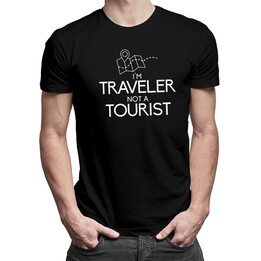 I'm a traveler not a tourist - pánské tričko s potiskem
