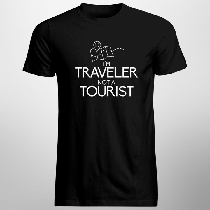 I'm a traveler not a tourist - pánské tričko s potiskem