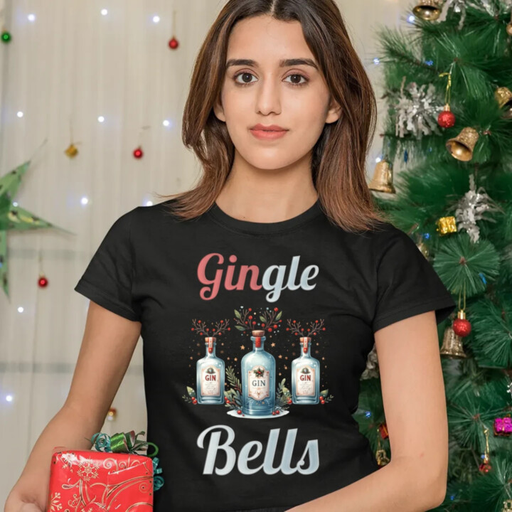 Gin-gle bells  - dámské tričko s potiskem