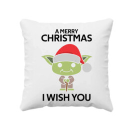 A merry christmas I wish you - polštář s potiskem