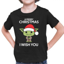 A merry christmas I wish you - dětské tričko s potiskem