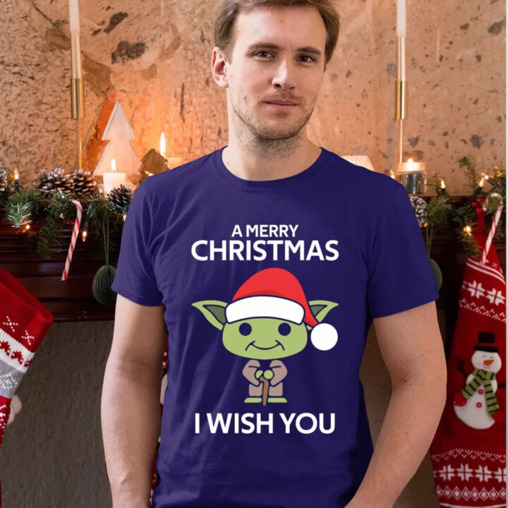 A merry christmas I wish you - pánské tričko s potiskem