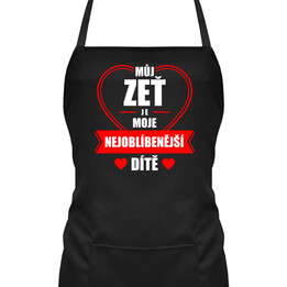 Můj zeť je moje nejoblíbenější dítě - zástěra s potiskem