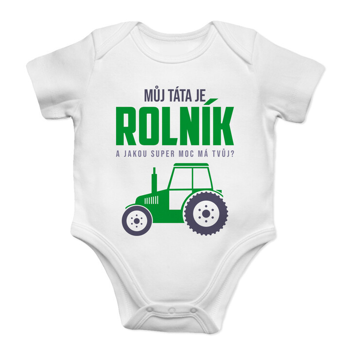 Můj táta je pokrývač - dětské body s potiskem