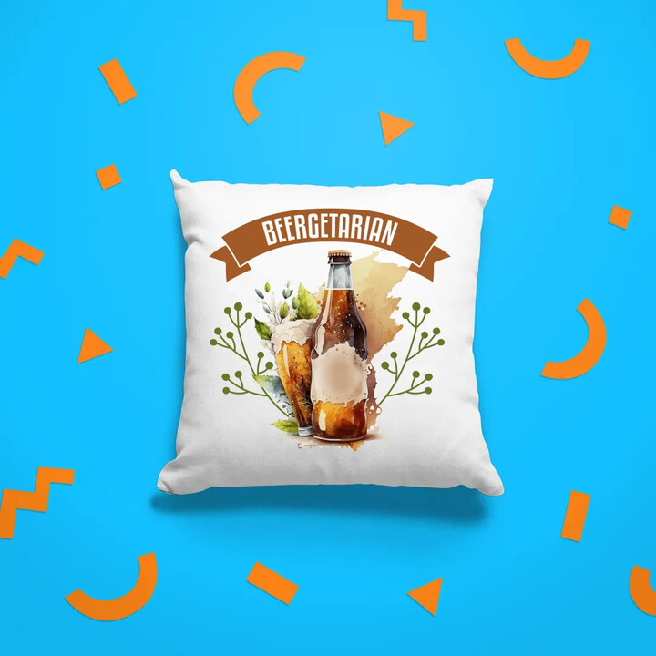 Beergetarian - polštář s potiskem