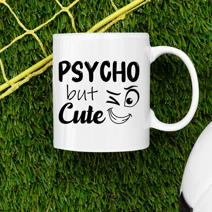 Psycho but cute - hrnek s potiskem