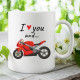 I love you and... - motocykl - hrnek s potiskem