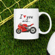 I love you and... - motocykl - hrnek s potiskem