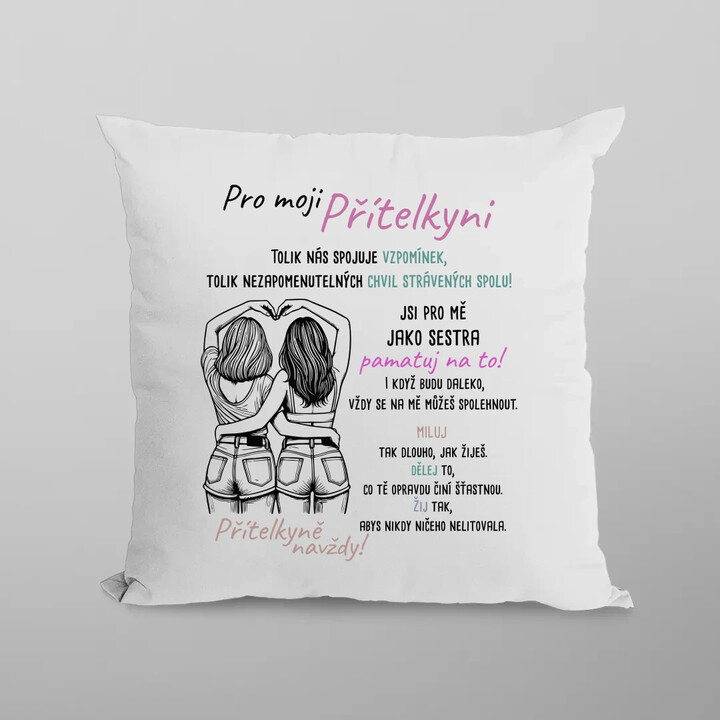Pro moji přítelkyni - polštář s potiskem