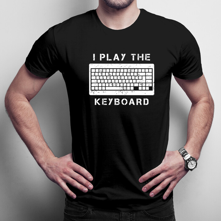 I play the keyboard  - pánská trička  s potiskem