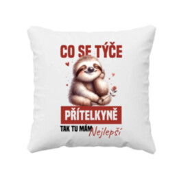 Co se týče přítelkyně, tak tu mám nejlepší  - polštář s potiskem