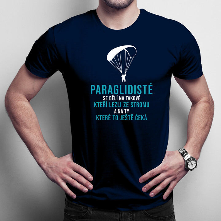 Paraglidisté - pánské tričko s potiskem