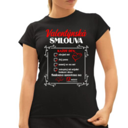 Valentýnská smlouva  - dámské tričko s potiskem