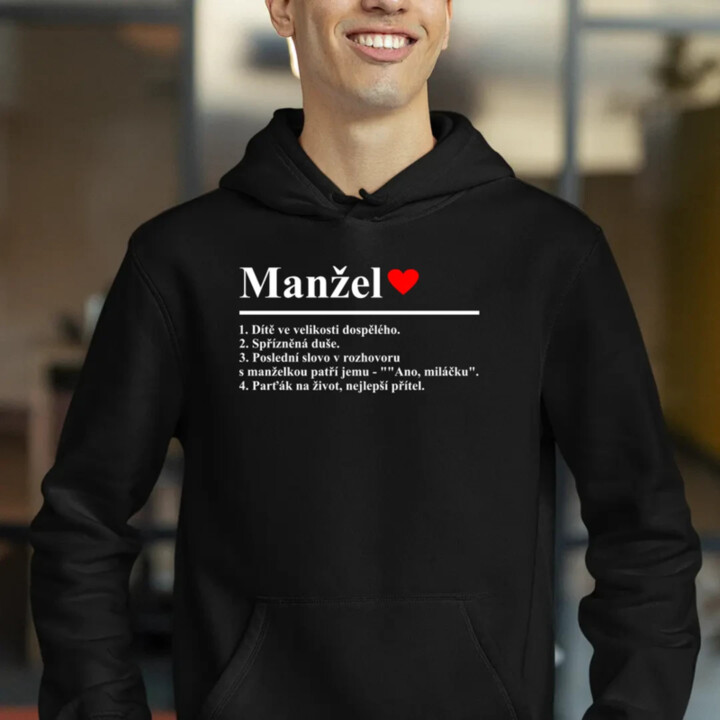Manžel - slovníková definice - pánská mikina s potiskem