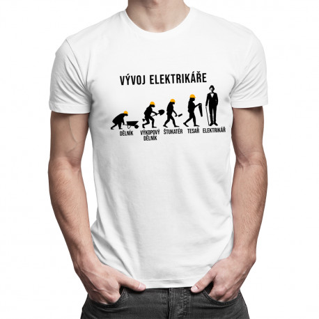 Vývoj elektrikáře - pánské tričko s potiskem