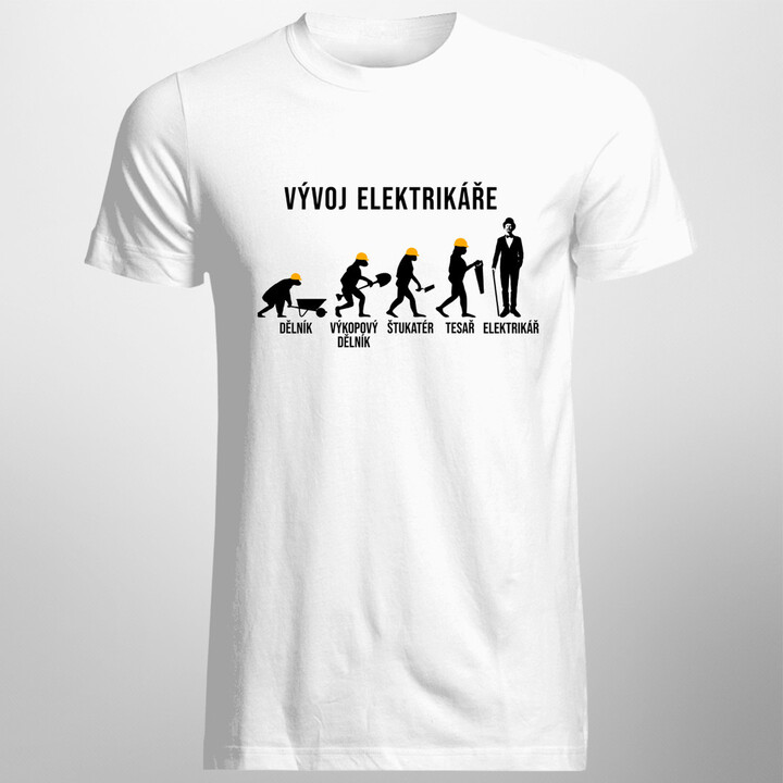 Vývoj elektrikáře - pánské tričko s potiskem