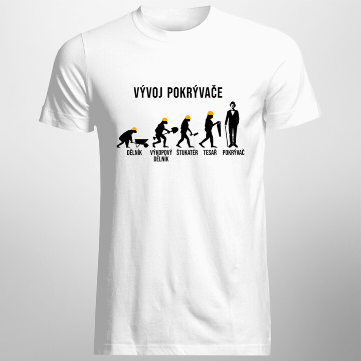 Vývoj pokrývače - pánská trička  s potiskem