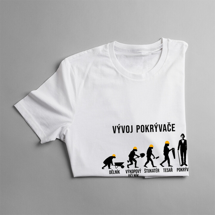 Vývoj pokrývače - pánská trička  s potiskem