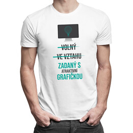 Zadaný s atraktivní grafičkou - pánské tričko s potiskem