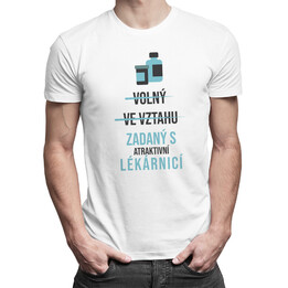Zadaný s atraktivní lékárnicí - pánské tričko s potiskem