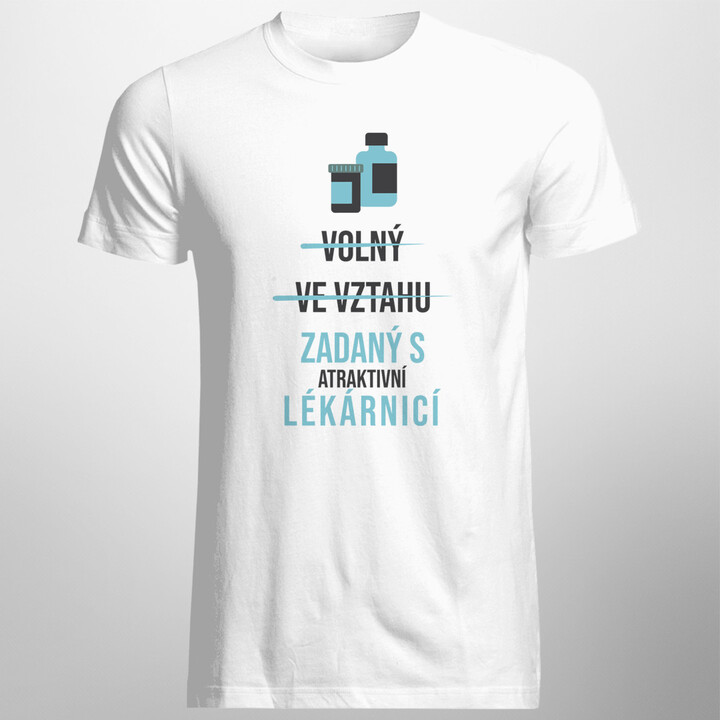 Zadaný s atraktivní lékárnicí - pánské tričko s potiskem