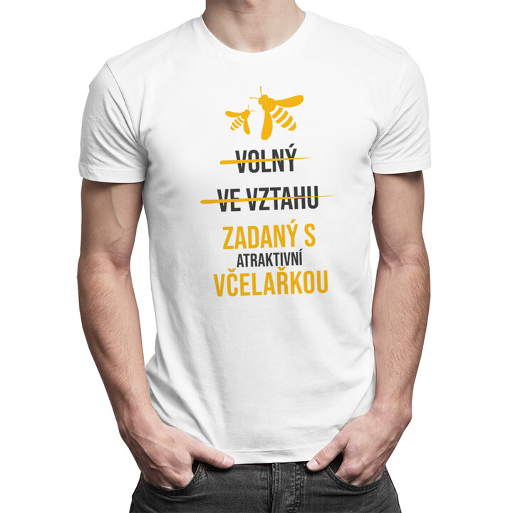 Zadaný s atraktivní včelařkou - pánské tričko s potiskem
