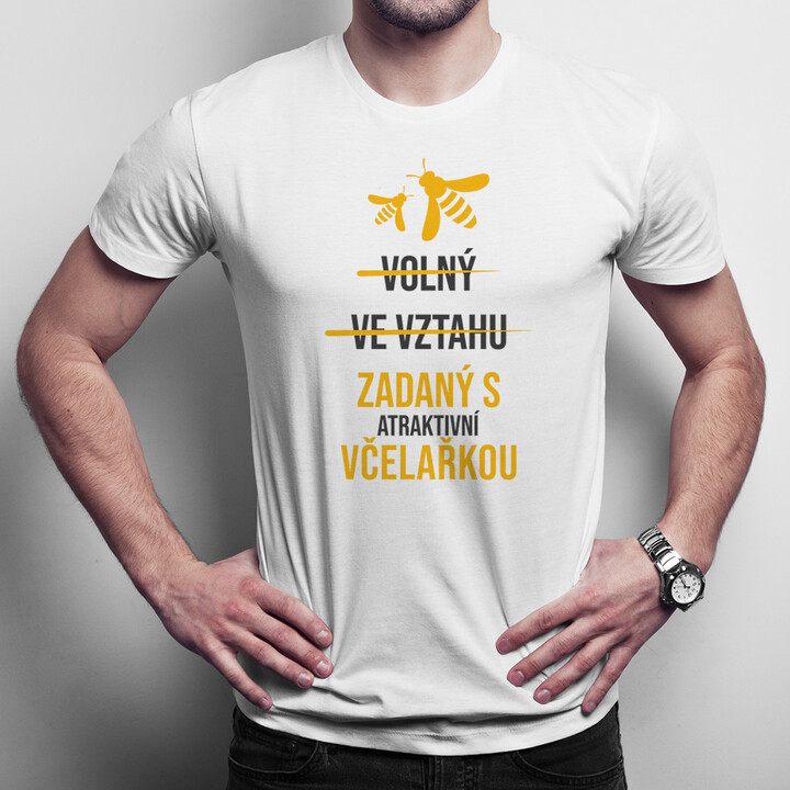 Zadaný s atraktivní včelařkou - pánské tričko s potiskem