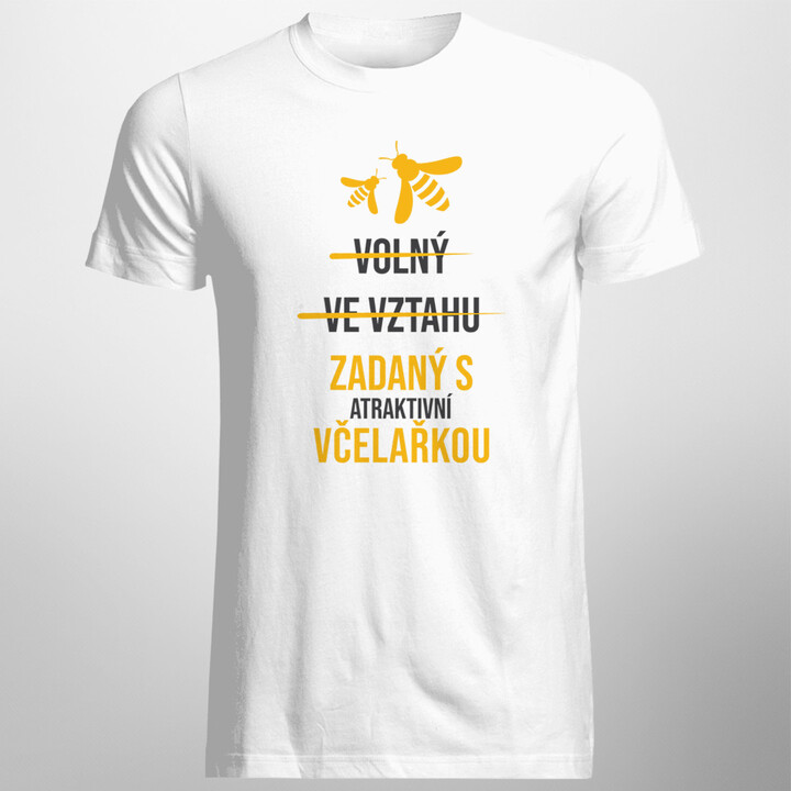 Zadaný s atraktivní včelařkou - pánské tričko s potiskem
