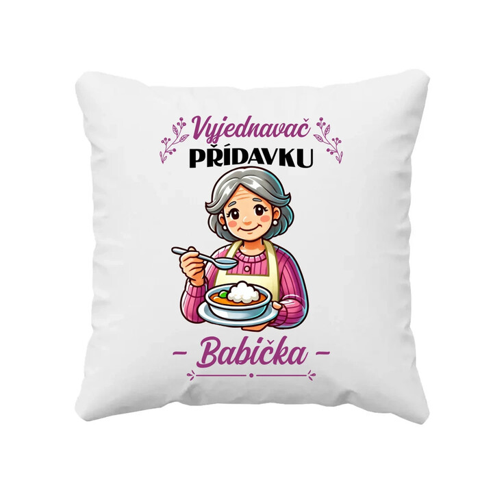 Vyjednavač přídavku - Babička - polštář s potiskem