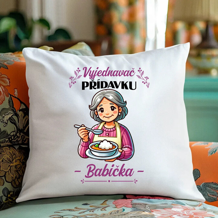 Vyjednavač přídavku - Babička - polštář s potiskem