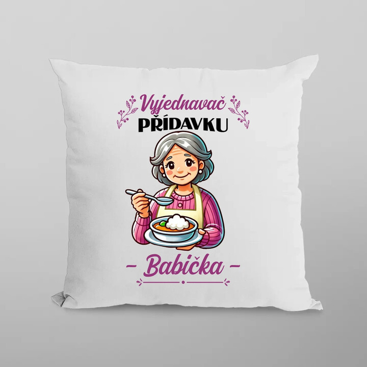 Vyjednavač přídavku - Babička - polštář s potiskem