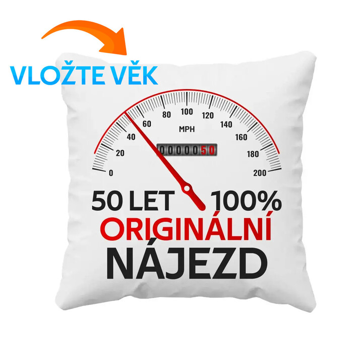 100% originální nájezd - polštář s potiskem - personalizovaný produkt