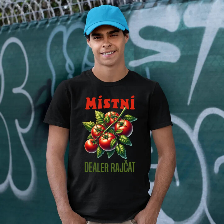 Místní dealer rajčat - pánské tričko s potiskem