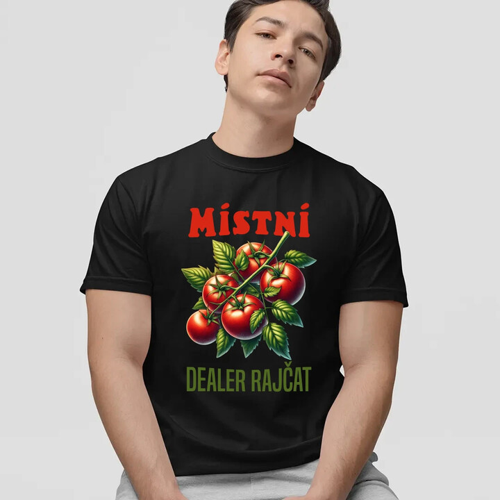 Místní dealer rajčat - pánské tričko s potiskem