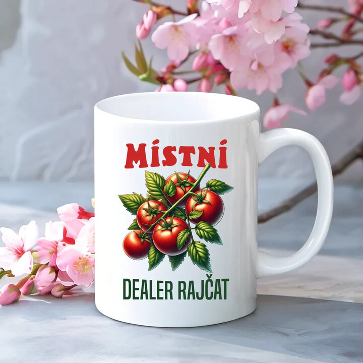 Místní dealer rajčat - hrnek s potiskem