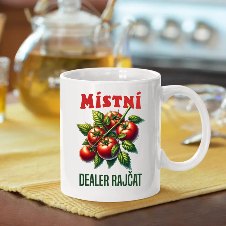 Místní dealer rajčat - hrnek s potiskem
