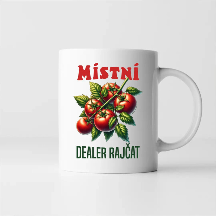 Místní dealer rajčat - hrnek s potiskem