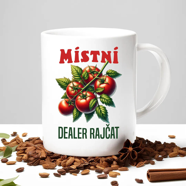 Místní dealer rajčat - hrnek s potiskem